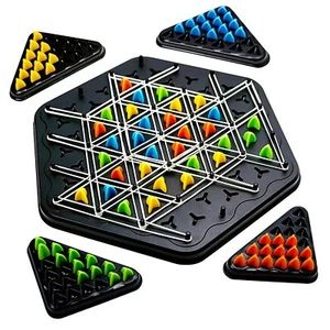 Large Size 12 inches Triggle Board Game Chain Triangle Chess Game with Rubber - Picture 1 of 8