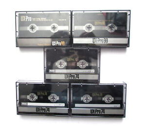 5 x taśma kasetowa audio SONY UX-Pro 74 / UXPro 90 FORMAT HIGH POSITION TYP II