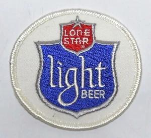 VINTAGE NOS LONE STAR LIGHT BEER EMBROIDERED ROUND PATCH - Picture 1 of 3