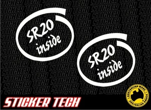 SR20 INSIDE STICKER DECAL TO SUIT NISSAN TURBO ENGINE SR20DET S13 S14 S15 SSS - Picture 1 of 2