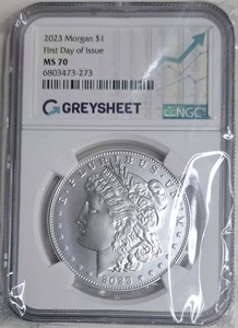 MS 70 NGC Morgan Silver Dollar $1 First Day of Issue. - Picture 1 of 2