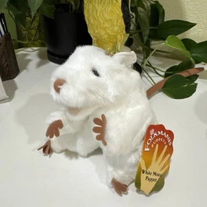 Folkmanis Folk Tails White Mouse Plush Hand Puppet Long Tail Pretend Play - Picture 1 of 12