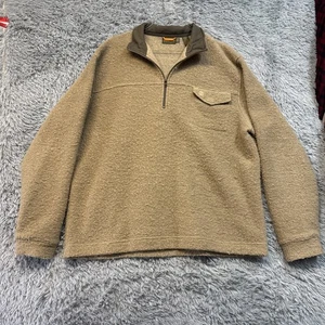Timberland Weathergear Thick Pile Wool Blend Pullover Jacket Top XXL 1/4 Zip - Picture 1 of 8