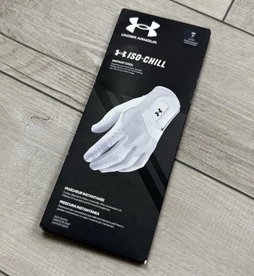 NEW Under Armour Iso-Chill Golf Glove Men Sz M Right Hand White LT Cool 1370277 - Image 1 of 4