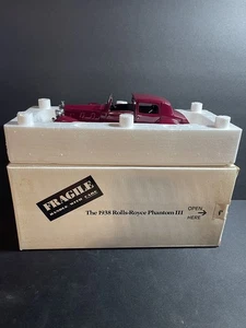 Danbury Mint 1938 Rolls Royce Phantom III Red 1/24 Diecast Car w/ Box - No COA  - Picture 1 of 16
