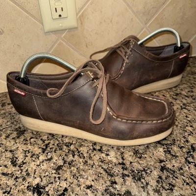 Clark’s Wallabee Women’s 11M Brown Beeswax Leather Low Top Moccasin Loafer 15260 - Image 1 of 4