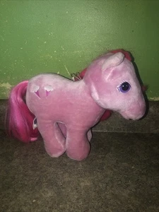 Peluche dividido Hasbro My Little Pony G1 Lickety 1986 rosa MLP Toy Softies de colección - Imagen 1 de 8