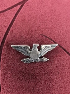 Prendedor insignia hombro rango coronel ejército plata esterlina águila de guerra por Luxenberg - Imagen 1 de 7