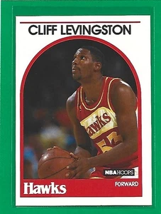 1989-90 NBA Hoops Basketball Cliff Levingston #22 Atlanta Hawks - Picture 1 of 2