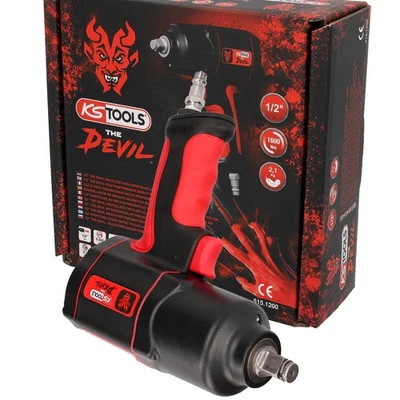 KS TOOLS THE DEVIL Schlagschrauber Druckluft 1/2in. 6,3bar 1600Nm M 16 Vierkant - Bild 1 von 4