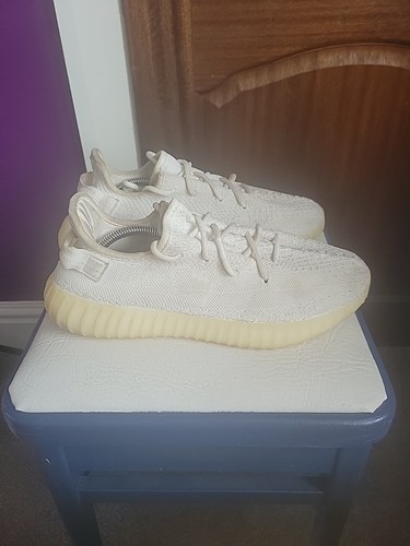 Adidas Yeezy 350 V2 Crema Triple White Uomo Taglia 9 Originali