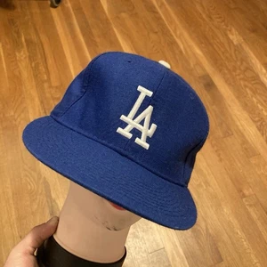 Vintage Los Angeles Dodgers New Era 59Fifty Pro Model Fitted 7 3/8 Mütze Cap Wolle - Bild 1 von 10