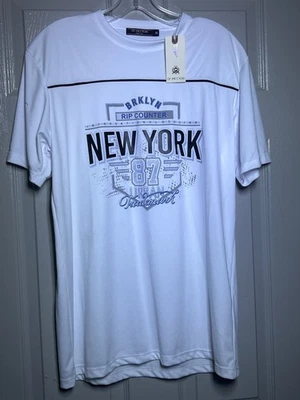 OF THE CROSS Xtra Grande Hombre Camiseta Blanco Brooklyn Streetwear Nuevo con Etiquetas Foto 1 de 4