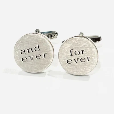 Forever And Ever Cufflinks For Men Birthday Wedding Anniversary Gift - Image 1 of 4