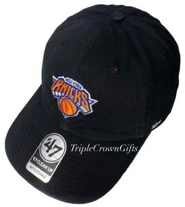 New York Knicks ('47 Brand) Clean Up Dad Hat Adjustable Strapback Black