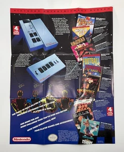 Vintage 1990 Nintendo NES 4 Player Original Insert Poster 4PL-NES-US-1 ONLY - Picture 1 of 1