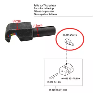 #91-029 450-15 PIN BISAGRA DE CABEZA DE MÁQUINA PARA PFAFF 471 474 491 545 571 574 591 - Imagen 1 de 5