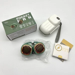 1000mAh Wiederaufladbar 360° Nackenbügel Persönliche Tasche Faltbar Ventilator USB Tragbar - Bild 1 von 6