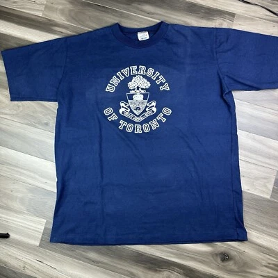 Camiseta Brooks Vintage Años 90 Universidad de Toronto Talla XL Hecha en Canadá Rara Foto 1 de 4