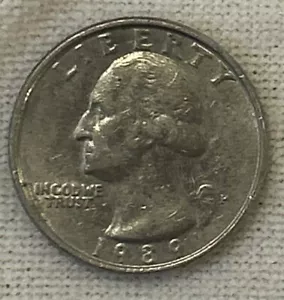 Rare 1989–P Washington Quarter - 180 Degree Rotated Die Error - Picture 1 of 4