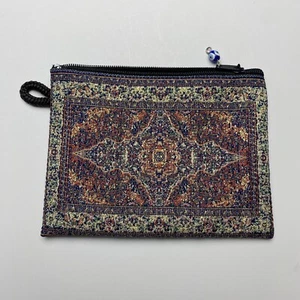 Purple Case Tapestry Rosary Coin Case Pouch Purse Keepsake Holder 5 1/2" Gift - Picture 1 of 5