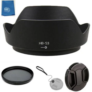 A&R Lens Hood for Nikon AFS DX Nikkor 24-120mm F 4 G ED VR Replace HB-53 +Filter - Picture 1 of 8