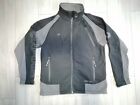 Mens Black/Grey Casual Sports Coat Jacket Zipper OnFire Cruzer - UK S