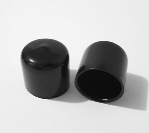 1" Black Vinyl Rubber Flexible Round Tube Tubing Pipe End Cover Caps