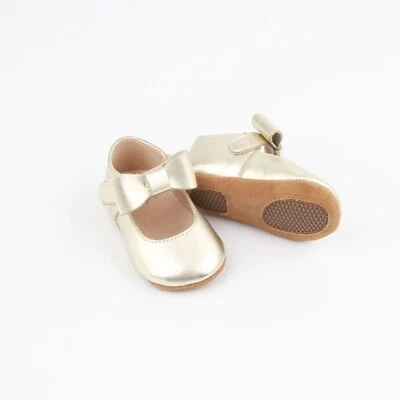 Jewelia’s Closet Baby Girl Leather Shoes, Size 3-6, 6-12, 12-18 or 18-24 months - Image 1 of 4