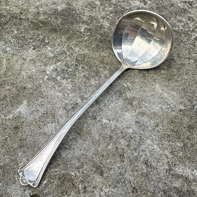 Hermoso cucharón antiguo Baker Manchester de plata esterlina ~ 15,88 gramos Foto 1 de 3