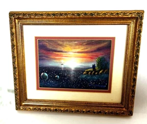 Original Visionary Art Benny H.V. Anderson 7" X 5" Canvas Celestial Embrace - Picture 1 of 11