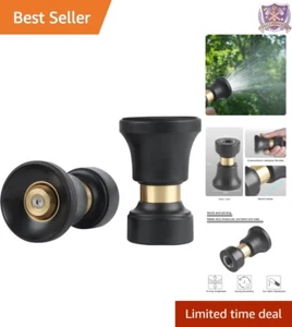 Hose Nozzle Brass Adjustable 2 Pack Leak-Proof Sprayer for Garden Cleaning - Picture 1 of 9