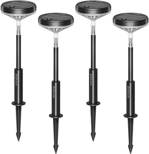 Litom LED Solar PATHWAY Lights Outdoor Garden Landscape Security Lamp - 4 PACK - Picture 1 of 7