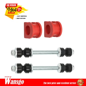Front Sway Bar End Links Kit & Stabilizer Bar Bushings Set For Chevy GMC - Picture 1 of 8