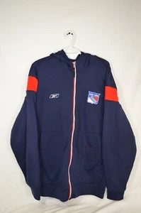Reebok RBK Center Ice Coll NHL New York Rangers XL Blue Jacket T41 - Picture 1 of 5