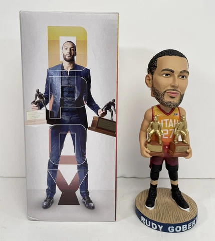Rudy Gobert 27 Bobblehead UTAH JAZZ City Edition Basketball figure DPOY X2 W/Box Cover