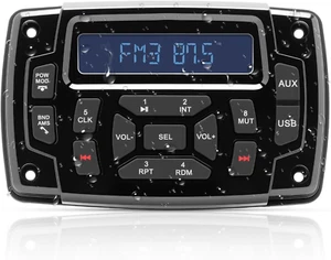 Barca Marine Stereo Impermeabile Lettore MP3 AM/FM Radio Nautica per Barca, Ster - Foto 1 di 12