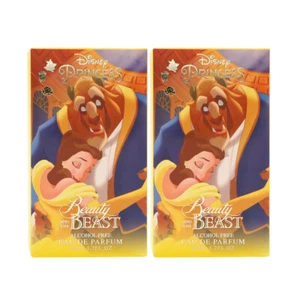 2PK Disney Princess Collectors EDP Fragrance Beauty & Beast Perfume/Scent 6y+ - Picture 1 of 2