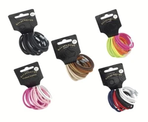 14 Stück dick gefärbte Haargummis Bommeln Haarbänder - Farbwahl - Bild 1 von 6