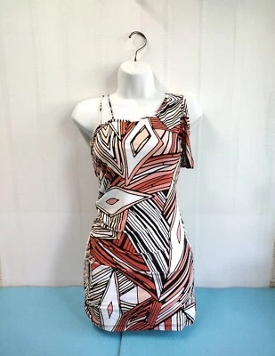 Mini Vestido True Light Para Mujer Frío Un Hombro Descubierto Asimétrico Acanalado Talla S Foto 1 de 4