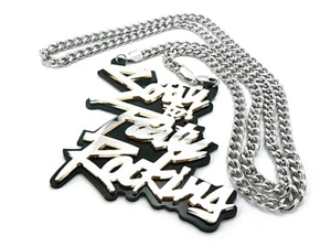 Sorry For Party Rocking Necklace Reflective Acrylic 36 Inch Cuban Chain - Picture 1 of 11