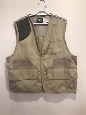 SafTbak Vest Mens XL Beige Brown  Shooting Hunting Vest - Image 1 of 4