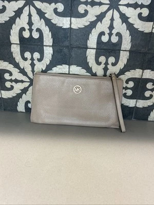 Michael Kors Fulton Large Pebbled Leather Zip Wristlet Clutch Wallet  - Image 1 of 4