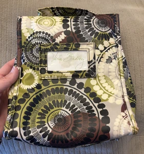 Vera Bradley isolierte Brotzeittasche Beuteltasche - schwarzer Schnallenclip - Kakao Moos - gebraucht - Bild 1 von 9