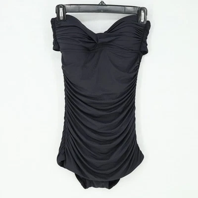 Traje de baño Carmen Marc Valvo para mujer 6 piezas negro con lazo trasero sin tirantes Foto 1 de 4