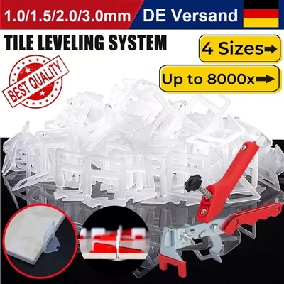 Sistema de nivelación de azulejos rojo ayuda de colocación azulejos sistema plano pestañas cuñas alicates - Imagen 1 de 4