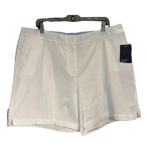 Crown & Ivy neu mit Etikett 16 Shorts Caroline 7" Schrittlänge Stretch klassische Passform bequem weiß - Bild 1 von 11