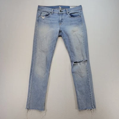 Rag & Bone Jeans Womens 28* Dre Capri Slim Boyfriend Low Rise Light Wash Denim - Image 1 of 4