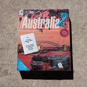Vintage Sealed Australia 2 Scenery For Flight Simulator Big Box PC Win95 - Picture 1 of 6