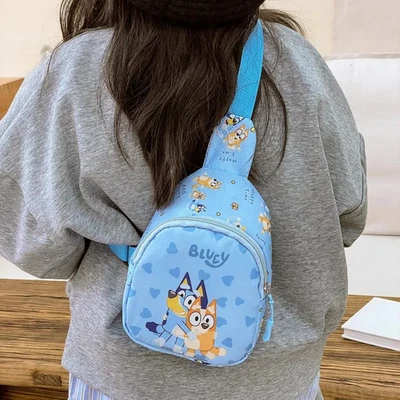 Cartoon Kids Chest Bag Cute Bluey Style Crossbody Backpack for Kindergarten Gift - Image 1 of 4